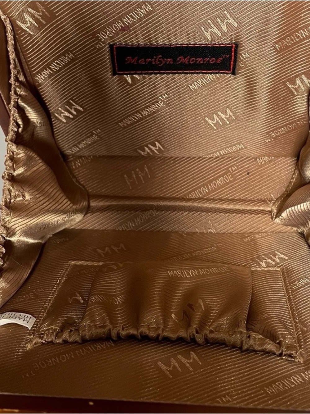 Vintage Marilyn Monroe Wood Box Purse | Chic Creations Beaded Handle NWT - Picture 9 of 10